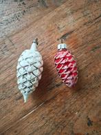 2 antieke kerstballen dennenappels, Ophalen of Verzenden, Gebruikt