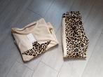 Setje leopard * beige maat S/M, Verzenden