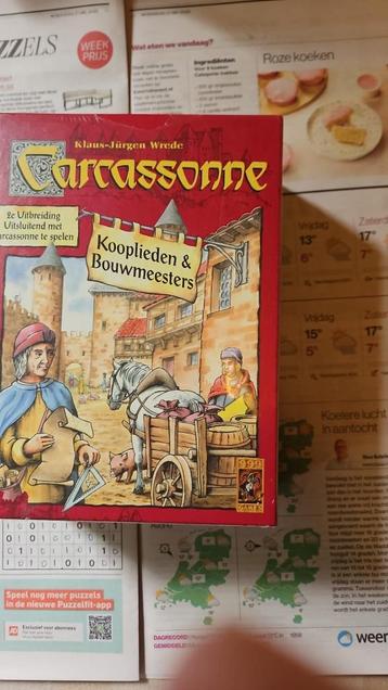 bordspel oude versie in seal Carcassonne Kooplieden Bouwmees beschikbaar voor biedingen