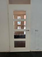 Witte opdek deur, Doe-het-zelf en Verbouw, Deuren en Horren, 80 tot 100 cm, Ophalen of Verzenden, Zo goed als nieuw, Hout