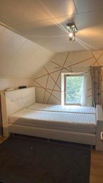 Boxspring wit zie omschrijving, Huis en Inrichting, Ophalen, Gebruikt, Tweepersoons, 140 cm