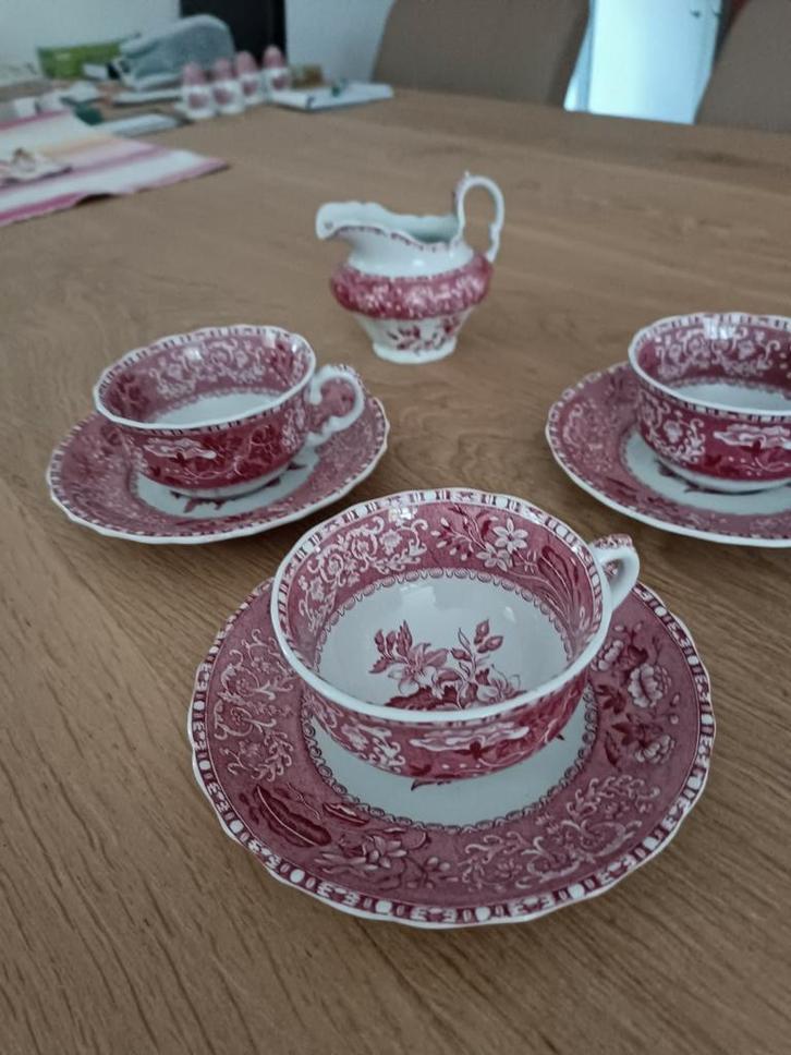 Copeland SPODE Camilla 3xtheekoppen met bijbehorende ondersc, Antiek en Kunst, Antiek | Servies los, Ophalen of Verzenden