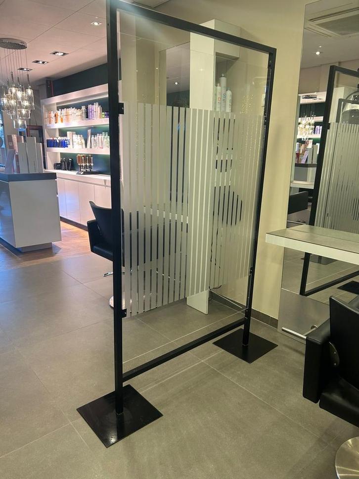 Kamerschermen/Roomdividers - Zwart Stalen Frame, Huis en Inrichting, Overige Huis en Inrichting, Zo goed als nieuw, Ophalen
