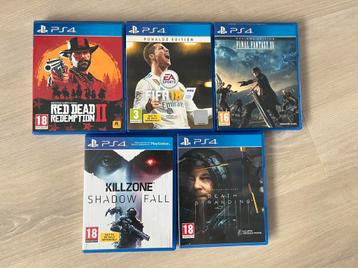 Playstation 4 games o.a killzone, Death Stranding en Fifa 18 beschikbaar voor biedingen