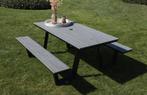 Te koop picknicktafel, Tuin en Terras, Picknicktafels, Ophalen, Zo goed als nieuw, Rechthoekig, Aluminium