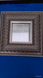 Vintage Vierkante Spiegel met Decoratieve Lijst, Minder dan 50 cm, Gebruikt, Vierkant, Ophalen of Verzenden