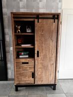 Mango houten kast met schuifdeur - Zo goed als nieuw!, Ophalen, 100 tot 150 cm, Zo goed als nieuw, 150 tot 200 cm