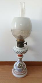 Antieke Brocante Franse Olielamp Opaline Opaalglas Melkglas., Ophalen