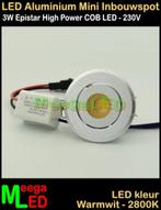 LED Keuken MINI Inbouwspot Plafondspot COB 3W warmwit - M10, Ophalen of Verzenden, Nieuw