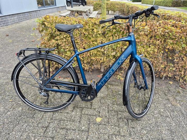 Trek FX+2 elektrisch lichtgewicht maat L blauw gebruikt!, Fietsen en Brommers, Fietsen | Heren | Sportfietsen en Toerfietsen, Gebruikt