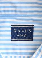 NIEUW XACUS overhemd, gestreept shirt, blauw/wit, Mt. 42, Nieuw, Blauw, Halswijdte 41/42 (L), Xacus