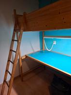 Gratis Hoogslaper met Bureau - 90x190, Ophalen, Gebruikt, Hoogslaper