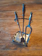 Prachtig zilveren miniatuur haardstel, Ophalen of Verzenden