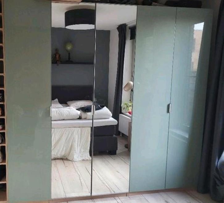 3 x groene deuren hoogglans Fardal ikea pax kast 50 x 229 cm, Huis en Inrichting, Kasten | Kledingkasten, Gebruikt, Ophalen