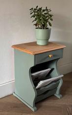 Olijfgroen kastje/nachtkastje/bijzettafeltje, Huis en Inrichting, Kasten | Overige, Ophalen, Zo goed als nieuw