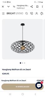 Hanglamp 65 cm Wolfram zwart, Ophalen, Zo goed als nieuw, Metaal
