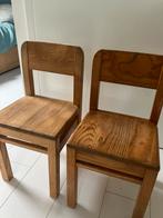 2 Houten mercurius Stoeltjes + Tafeltje, Ophalen, Gebruikt, Twee, Bruin