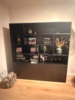 Zwarte vakkenkast Goossens, Huis en Inrichting, Ophalen, Gebruikt, 200 cm of meer, Minder dan 150 cm