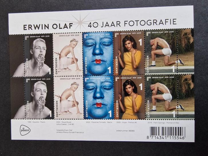 2019 Vel V3759-3763 Erwin Olaf 40 jaar fotografie. Postfris., Postzegels en Munten, Postzegels | Nederland, Postfris, Na 1940