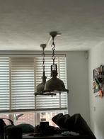 2 grote chrome industriele hanglampen, Ophalen, Gebruikt, Metaal, Minder dan 50 cm