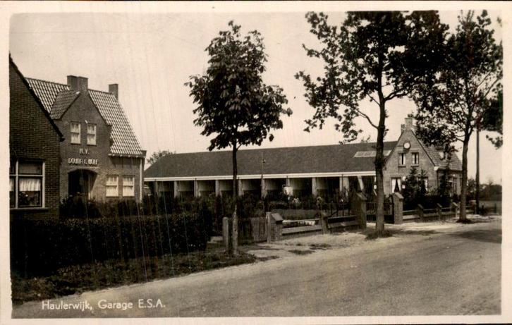Haulerwijk - Garage ESA, Verzamelen, Ansichtkaarten | Nederland, Ongelopen, Friesland, 1940 tot 1960, Ophalen of Verzenden