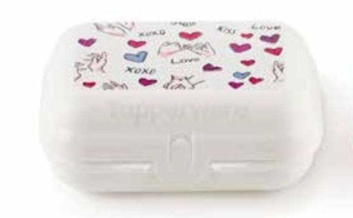 Tupperware Smartclip/Lunchdoosje Love Wit Nieuw, Huis en Inrichting, Keuken | Tupperware, Nieuw, Bus of Trommel, Wit, Ophalen of Verzenden