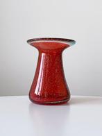 Vintage vaas kristal glas design retro, Gebruikt, Ophalen of Verzenden, Glas, Nvt