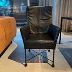 6x Montis Chaplin eetkamerstoel zwart leder, Huis en Inrichting, Stoelen, Ophalen of Verzenden, Zo goed als nieuw, Zwart, Vijf, Zes of meer stoelen