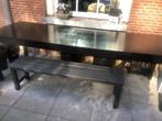 Houten eettafel. 2.45 mtr, Ophalen, Gebruikt, 200 cm of meer, 50 tot 100 cm