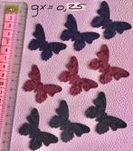 9 x gekleurde vlinders velours of 10 x zwarte, Hobby en Vrije tijd, Kaarten | Zelf maken, Ophalen of Verzenden
