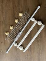 IKEA Handdoekenrek met zuignap, mand, douchegordijnstang, Ophalen, Gebruikt, Wit, Handdoek