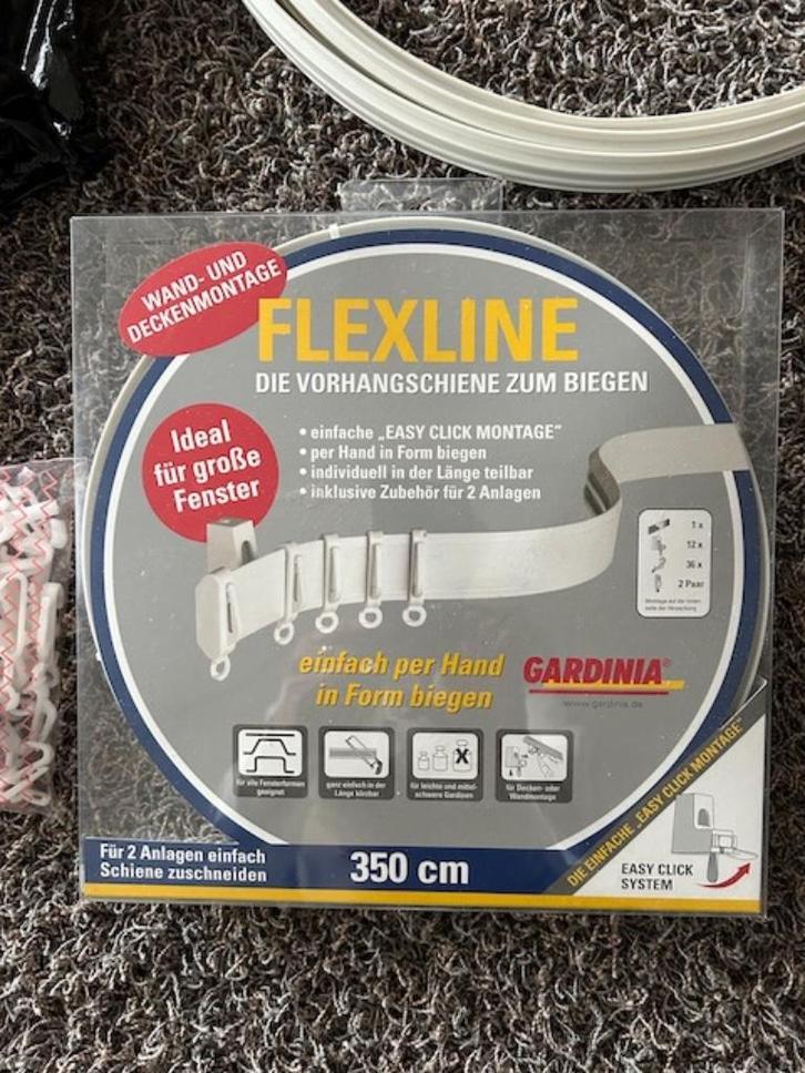 Gardinia Flex Line wand of plafond gordijn montage, Huis en Inrichting, Stoffering | Gordijnen en Lamellen, Nieuw, 200 cm of meer