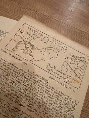 Oudega (Friesland) - Verzetskrant “de Wachter” - 15 sep 1944 beschikbaar voor biedingen