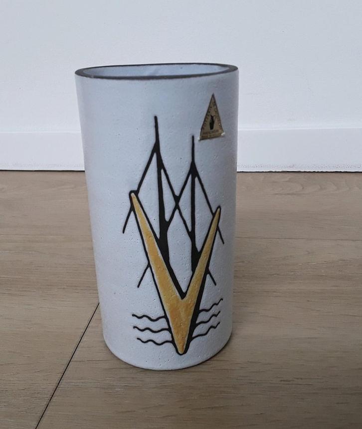 Vintage muurvaasje Potterie De Groene Kan, Antiek en Kunst, Antiek | Keramiek en Aardewerk, Ophalen of Verzenden