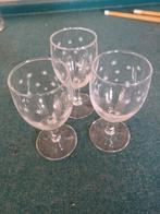 3 vintage/brocante glaasjes met stermotief, Ophalen, Zo goed als nieuw, Borrel- of Shotglas