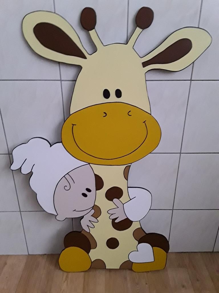 Geboortebord Giraffe, Kinderen en Baby's, Kraamcadeaus en Geboorteborden, Ophalen