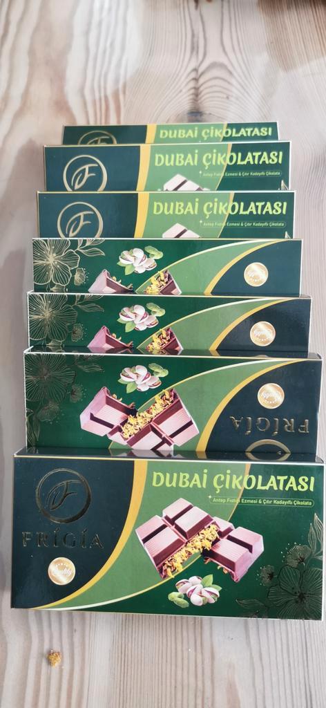 Dubai chocolade reep 193gram 7x, Diversen, Levensmiddelen, Ophalen of Verzenden