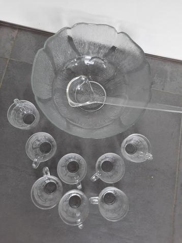 Bowl set fruitschaal glazen kopjes mokjes bowlset beschikbaar voor biedingen