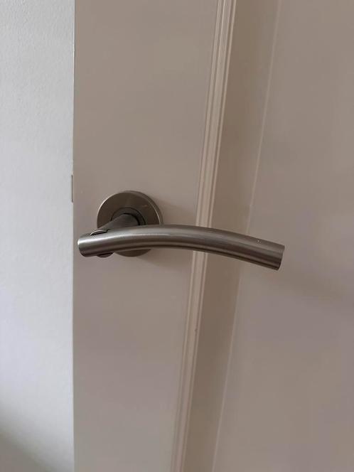 7 Deurklinken + 2x wc roset, Doe-het-zelf en Verbouw, Deuren en Horren, Gebruikt, Binnendeur, Minder dan 200 cm, Minder dan 80 cm