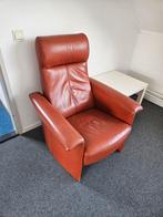 Terracotta kleurige verstelbare stoel van leer, Huis en Inrichting, Stoelen, Ophalen, Gebruikt, Overige kleuren, Leer