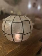 Capiz schelpen theelichthouder, Rond, Ophalen of Verzenden, Zo goed als nieuw, Crème