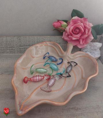 6 Murano snoepjes/candies met zilver folie 6 cm beschikbaar voor biedingen