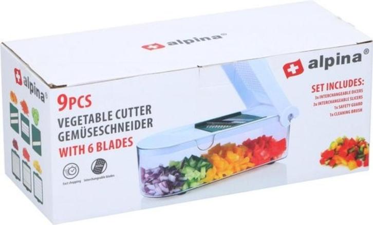 Alpina Mandoline Groentesnijder 9-Delig, Huis en Inrichting, Keuken | Keukenbenodigdheden, Nieuw, Ophalen
