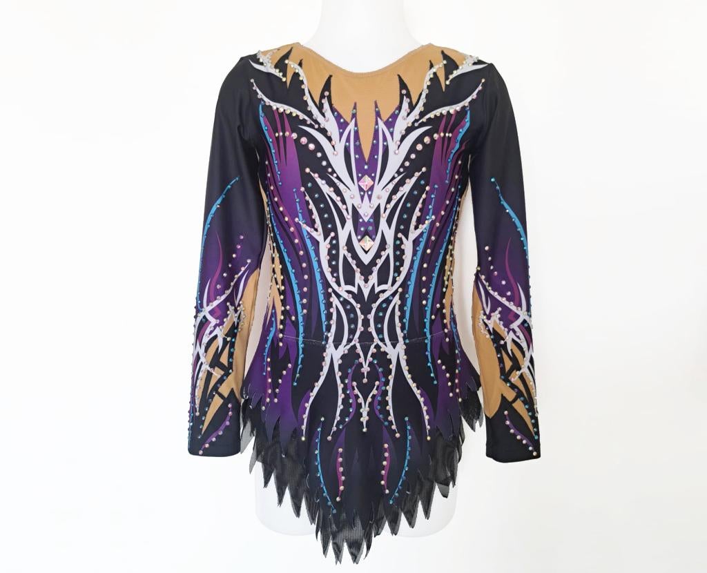 Te huur Ritmische gymnastiek pakje leotard mt 146, Sport en Fitness, Turnen, Zo goed als nieuw, Turnpak(je), Kindermaat 146 t/m 176