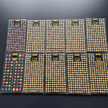 Stickers met glitters: smileys, hartjes, sterren. Nieuw! beschikbaar voor biedingen