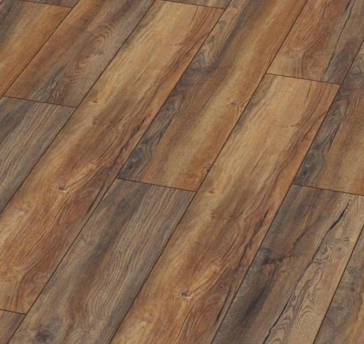 Restpartij bruin laminaat 24 cm te koop 50 m2, Huis en Inrichting, Stoffering | Vloerbedekking, Nieuw, Laminaat, Bruin, 75 m² of meer