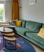 Groene bank met chaise longue eraan vast, Ophalen of Verzenden, Zo goed als nieuw, Hout