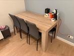 Tafel plus stoelen, Huis en Inrichting, Tafels | Eettafels, Ophalen, Gebruikt, 50 tot 100 cm, Vijf personen of meer