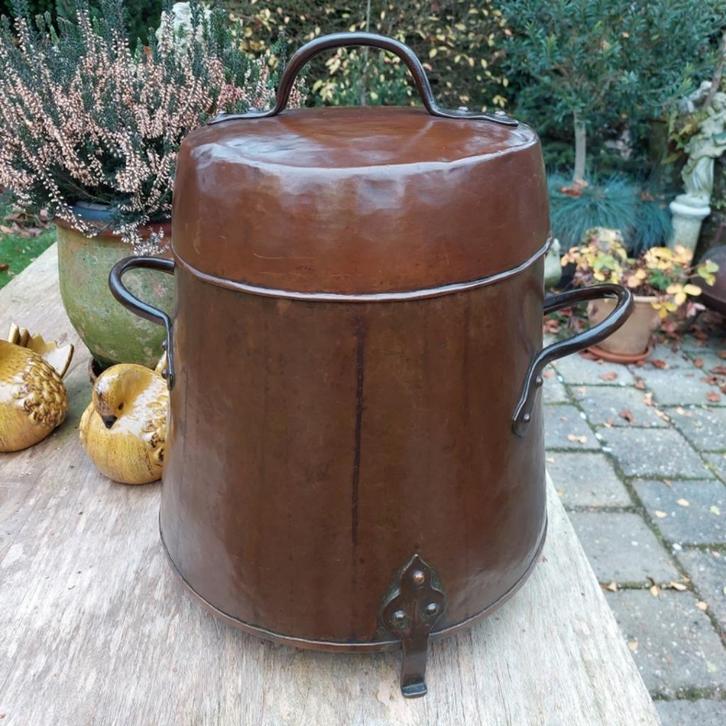 Hollandse koperen doofpot 18e eeuw., Antiek en Kunst, Antiek | Koper en Brons, Koper, Ophalen