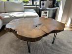 Salontafel kastanje houten blad, Huis en Inrichting, Tafels | Salontafels, Ophalen, 100 tot 150 cm, 50 tot 100 cm, Zo goed als nieuw